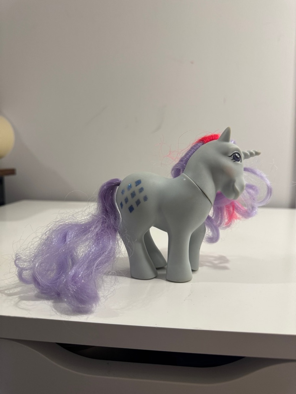 G1 My Little Pony figure, specifically the unicorn named Sparkler 1984